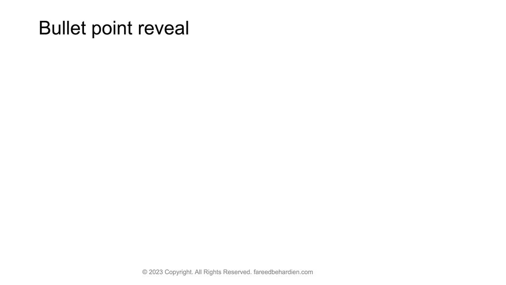 Next-level bullet point reveal used by big tech companies